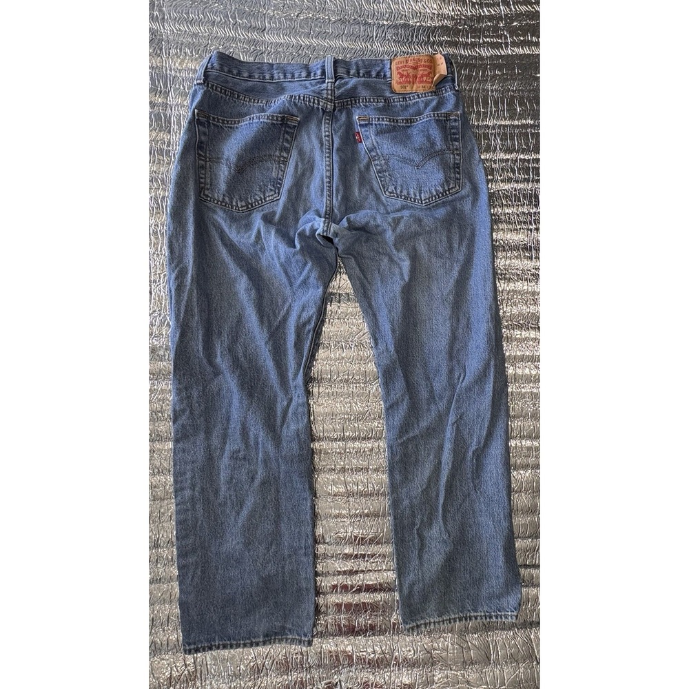 Levis 501 Original Fit Mens Jeans Light Wash Blue Denim Button Fly 34x30